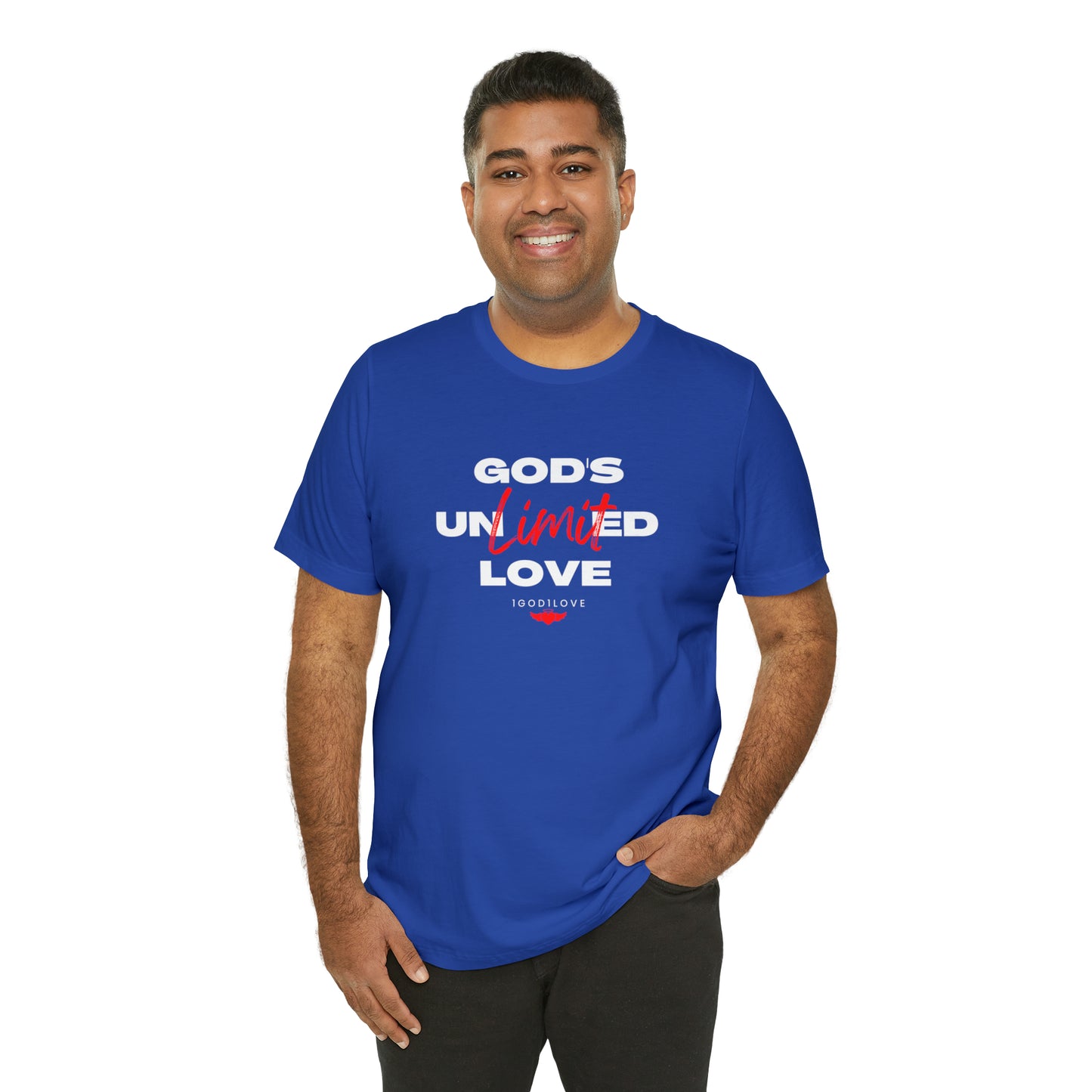 God's Unlimited Love Unisex Jersey Short Sleeve Tee