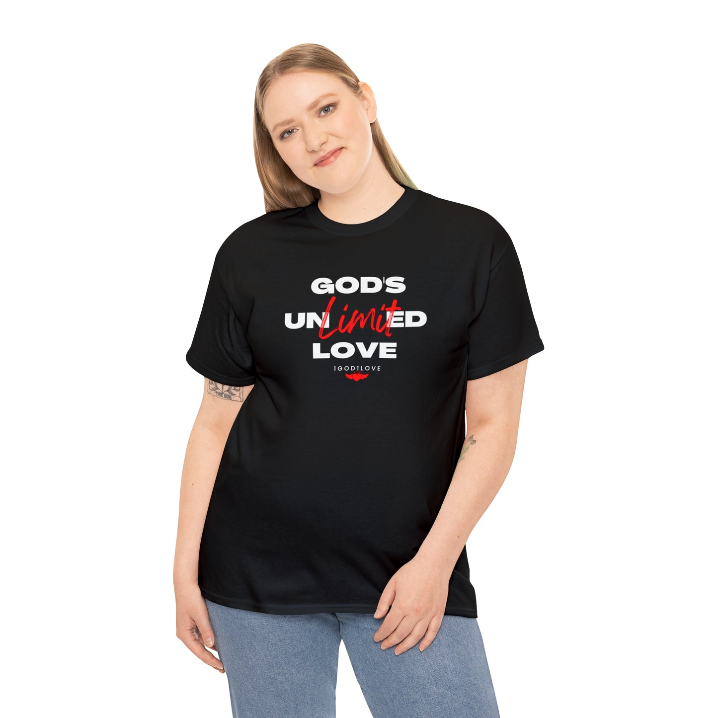 God's "Unlimited" Love Unisex Heavy Cotton Tee