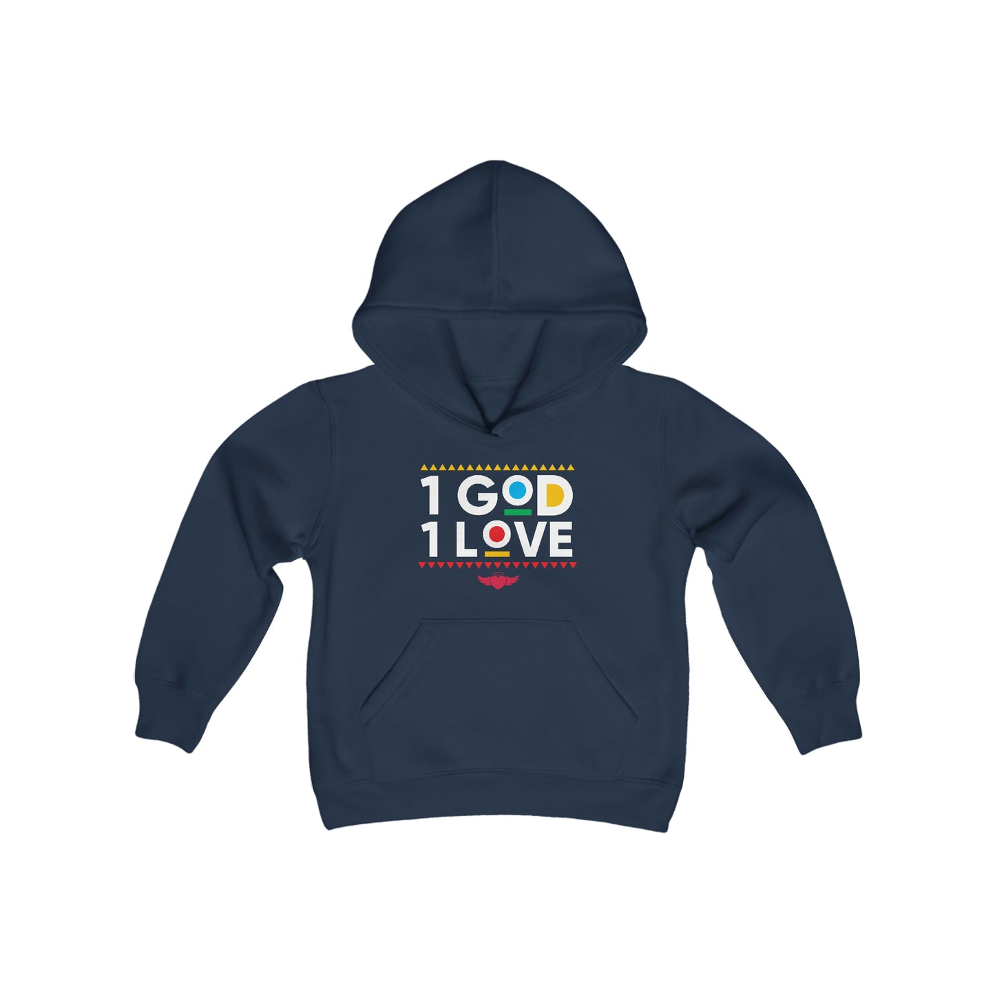 1God1Love "In Living Color" Youth Heavy Blend Hooded Sweatshirt